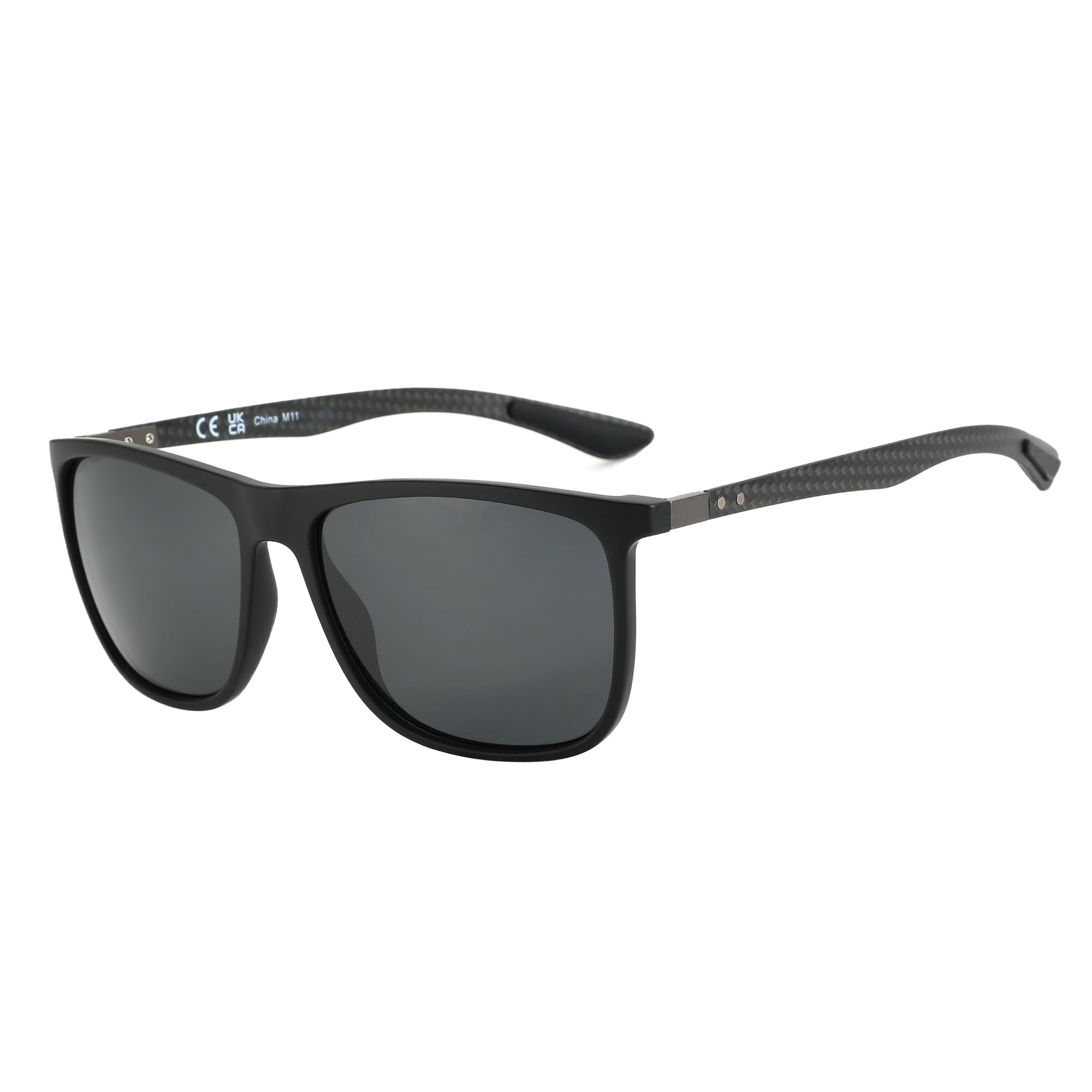 ZENOTTIC Square Polarized Sunglasses for Men Driving UV400 Protection Ultra Light Carbon Fiber Sun Glasses