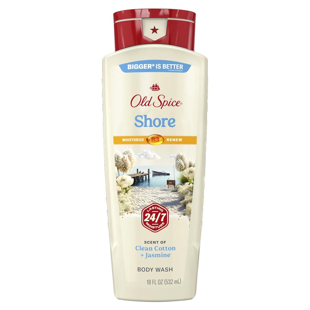Old Spice Men's 24/7 Shower Fresh Cleansing Body Wash, Moisturize & Renew, Gentle on Skin, 18 oz
| Old Spice Men's Clea