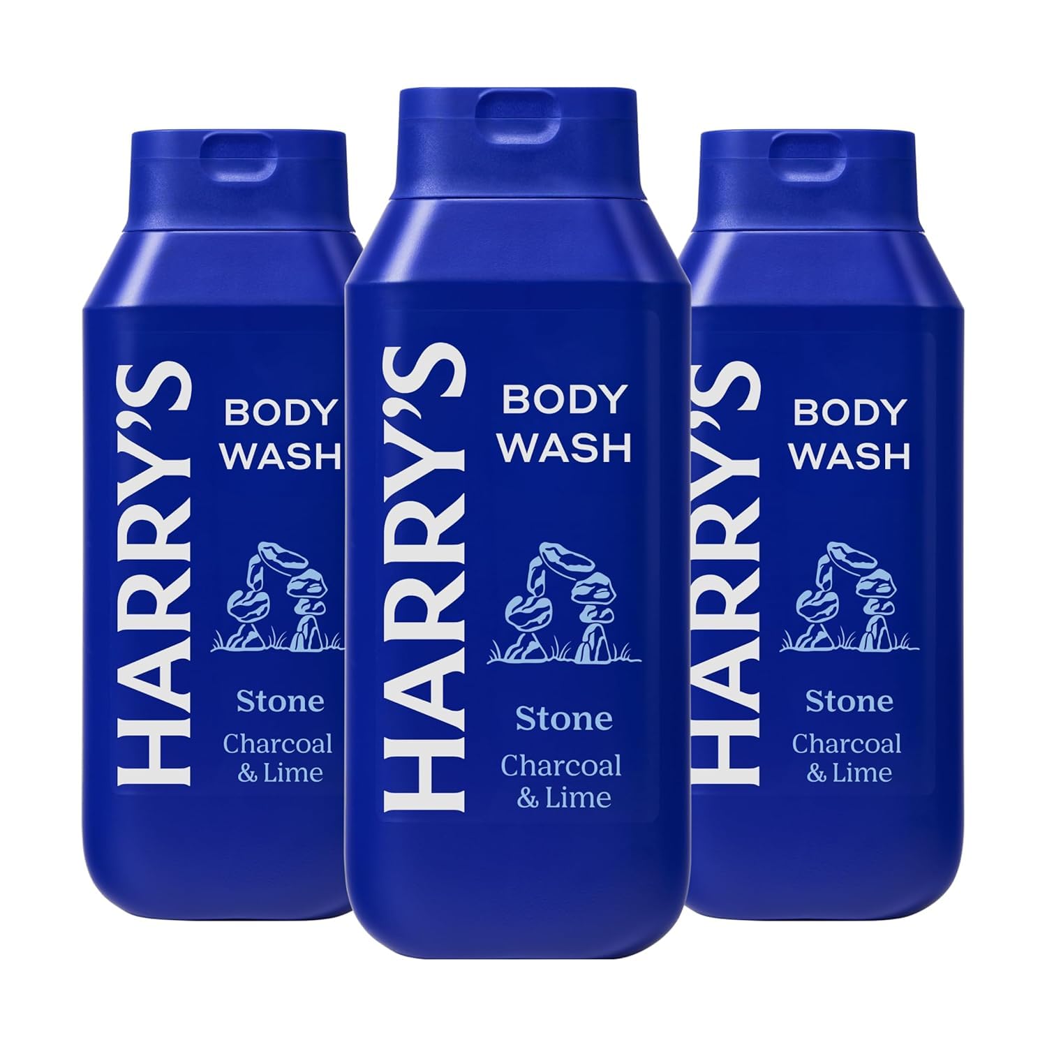 Harry's Men's No Parabens Stone Body Wash - Shower Gel for Men - (3 Pack) 18 fl oz - Compact by Design (Amazon-developed
