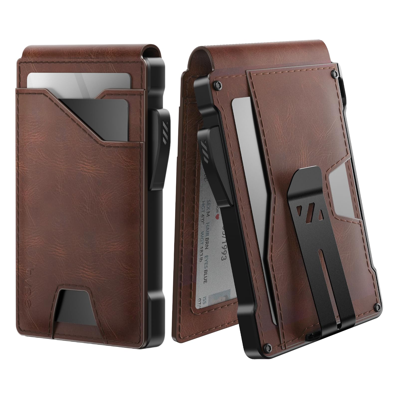 Tactical Wallet for Men: RFID Blocking, Genuine Leather, 9-13 Card Capacity, ID Window, Carbonfree Certified
