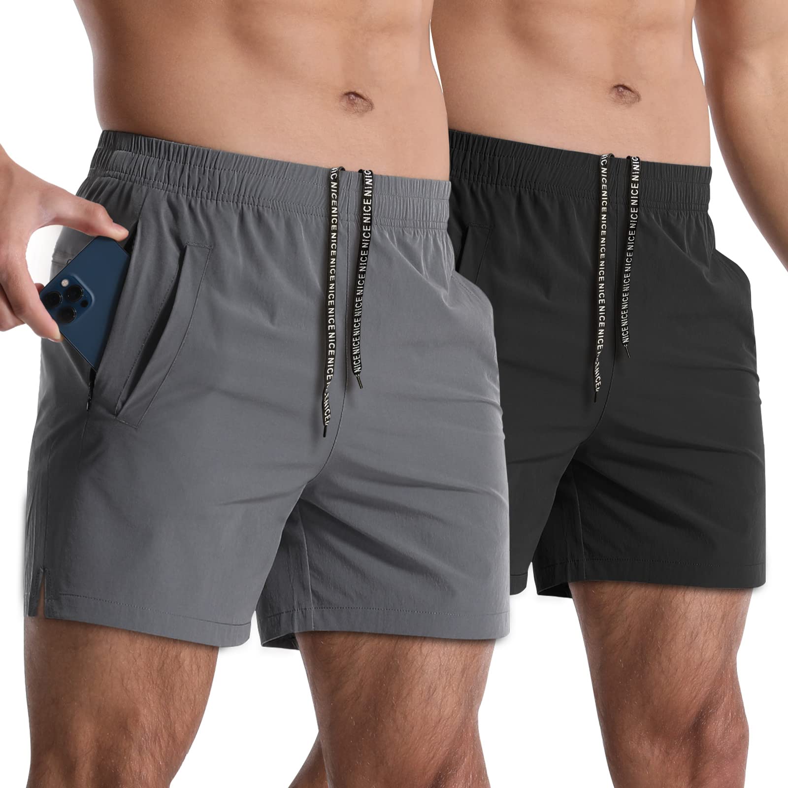 Lempue Quick Dry Athletic Shorts for Men - Lightweight and Comfortable Gym Running Shorts with Pockets
| Lempue Mens 5