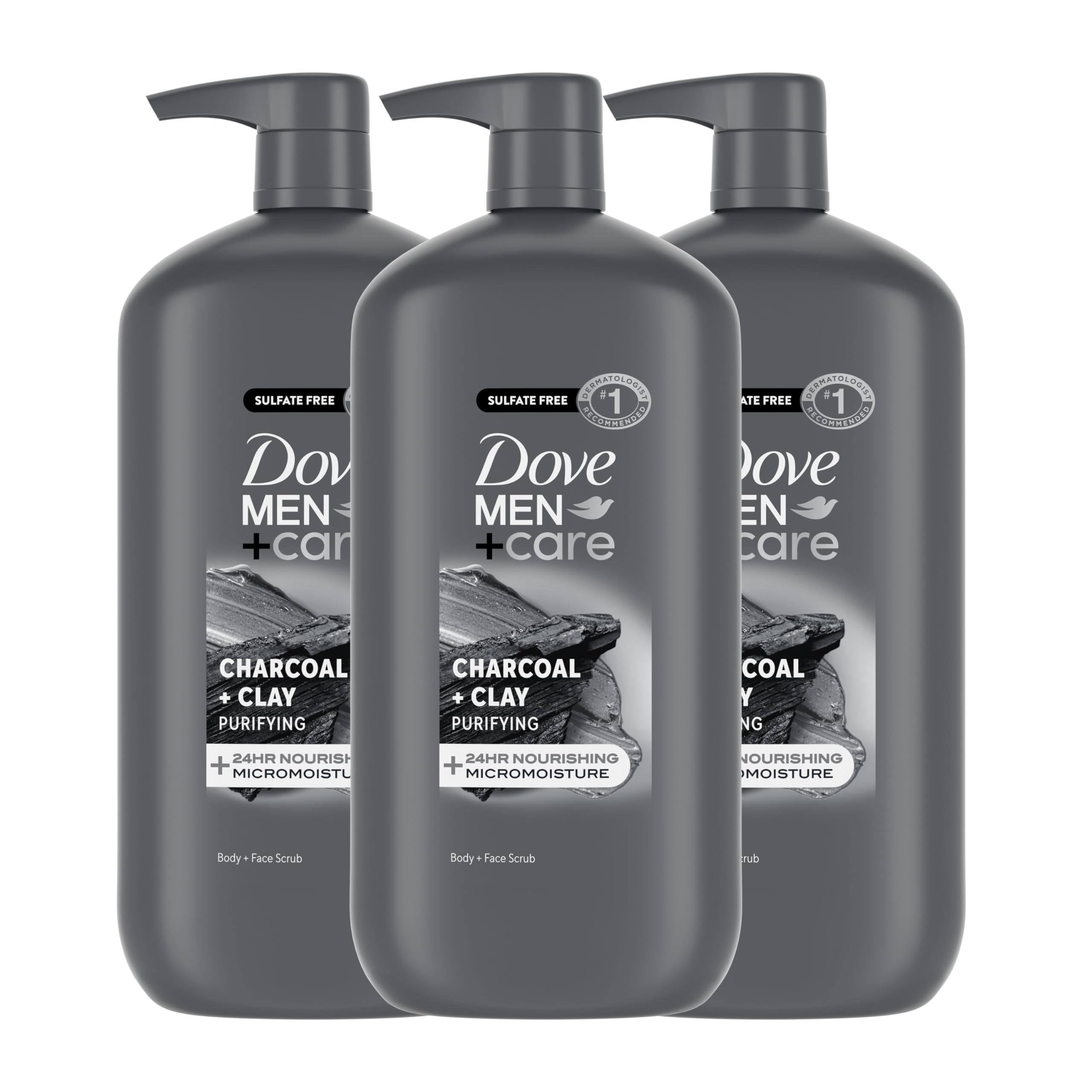 Dove Men + Care Purifying Body Wash for Men with Charcoal Clay and 24-Hour Moisture
| Dove Men + Care Charcoal Clay Fac