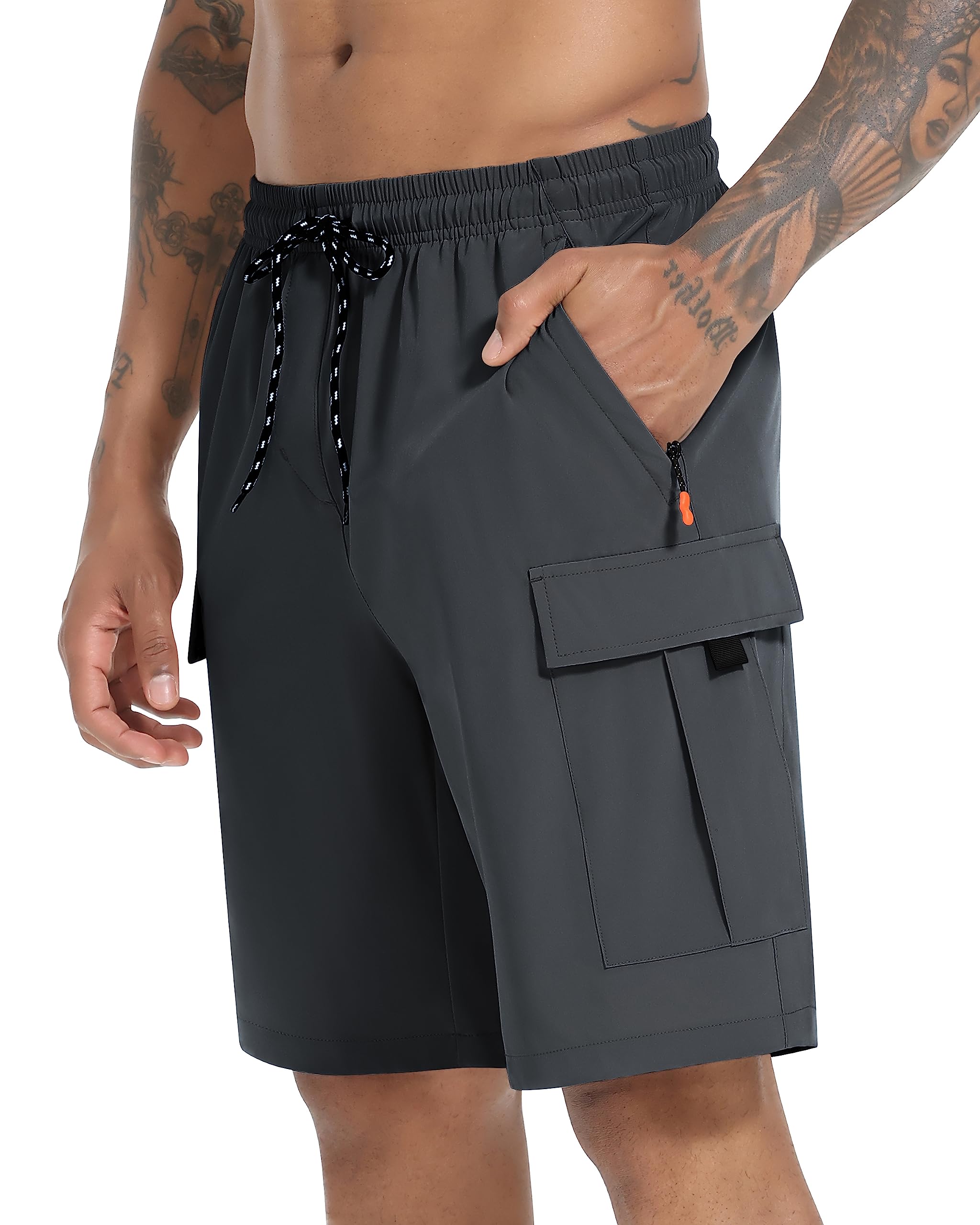 Men's Innerbut Quick Dry Lightweight Stretch Cargo Shorts for Hiking
| Men's Innerbut Cargo Shorts 5 Pockets No Lining