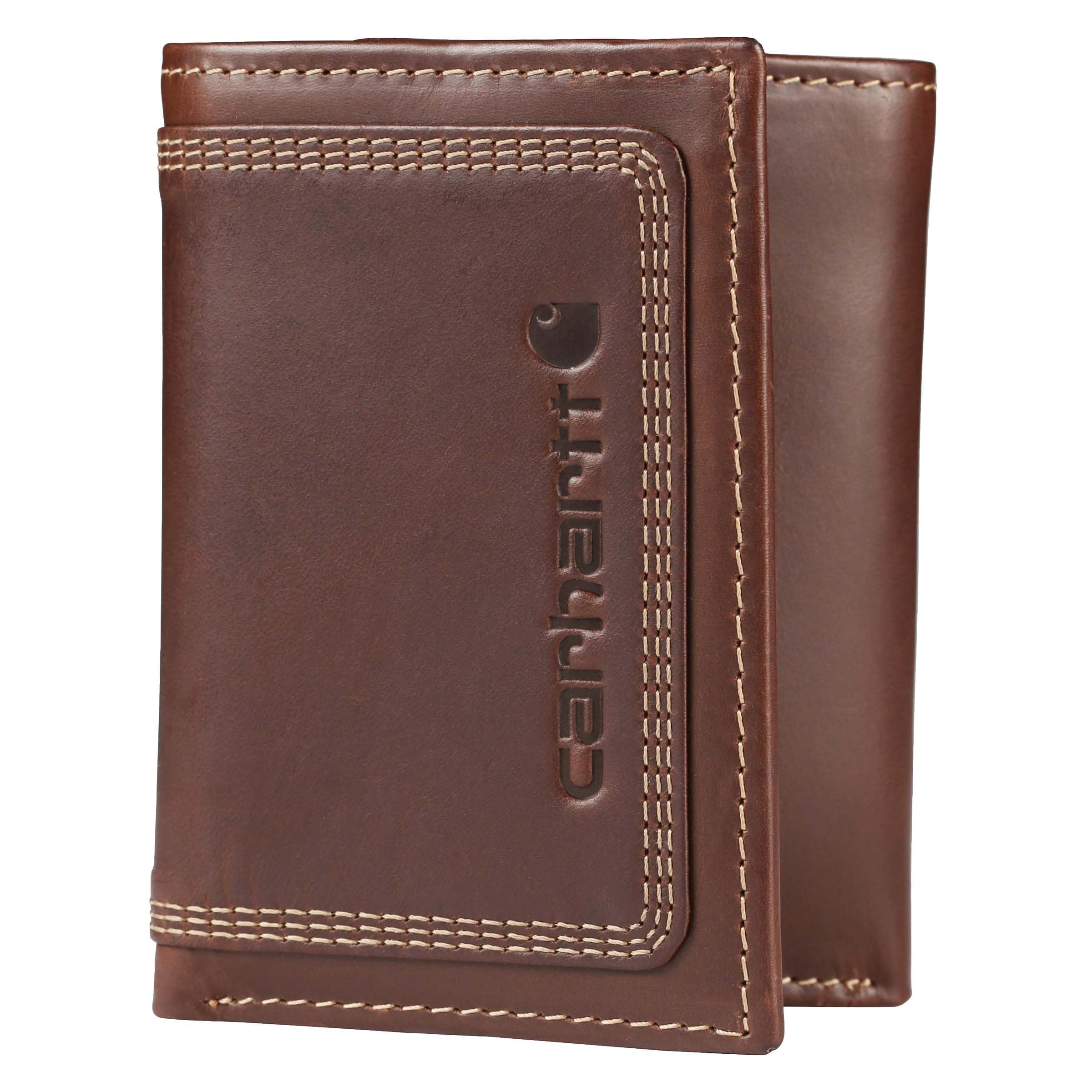 Carhartt Men's Rugged Leather Triple Stitch Wallets - Durable, Stylish, Multiple Styles Available